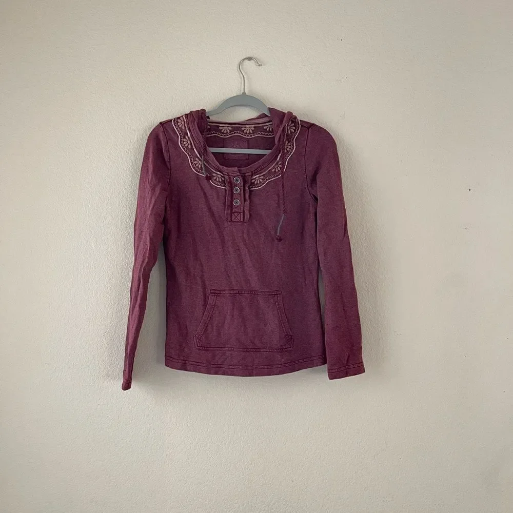 ‎Prana womens embroidered boho hoodie